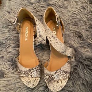 Snakeskin sandals